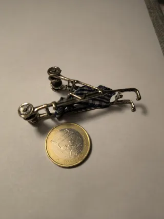 Miniatura passeggino argento 800