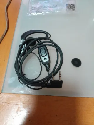 Auricular Micrófono Walkie Talkie Negro