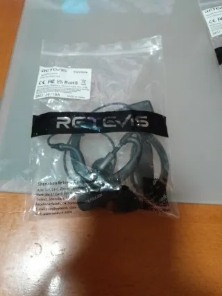 Auricular Micrófono Walkie Talkie Negro