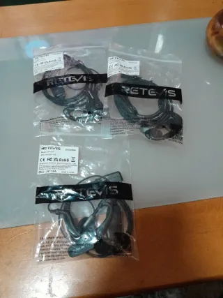 Auricular Micrófono Walkie Talkie Negro