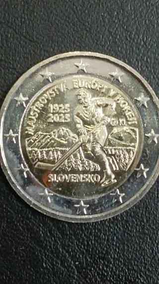 Moneda 2€ Eslovaquia Hockey 1925-2025