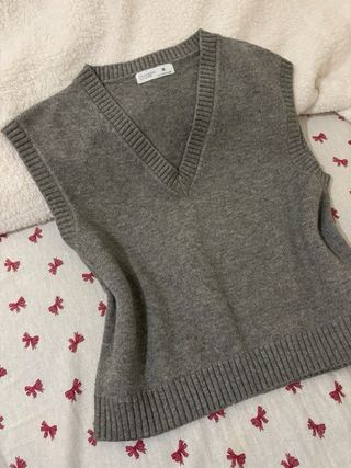 Chaleco Oversized Gris Talla M