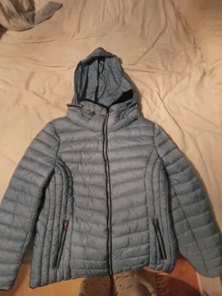 Cazadora azul mujer cremallera