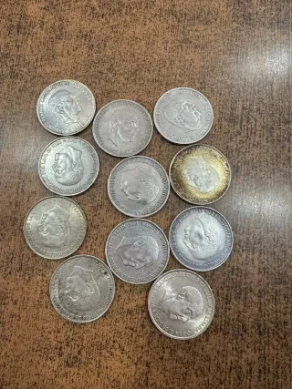 11 Monedas 100 Pesetas Franco