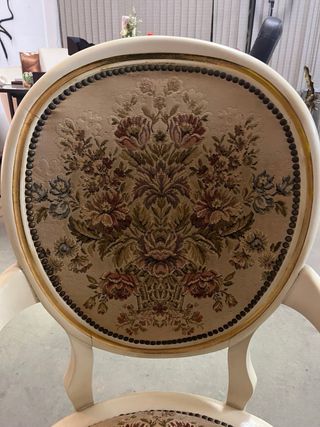 Silla de comedor tapizada floral