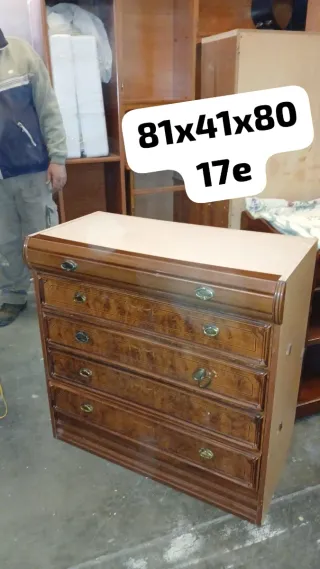 Cómoda de madera 5 cajones