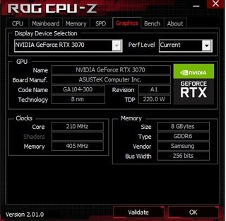 Tarjeta Gráfica Nvidia RTX 3070 8GB ASUS