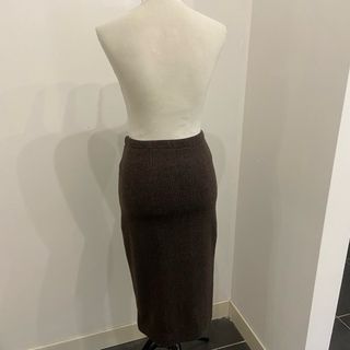 Gonna sartoriale tartan marrone