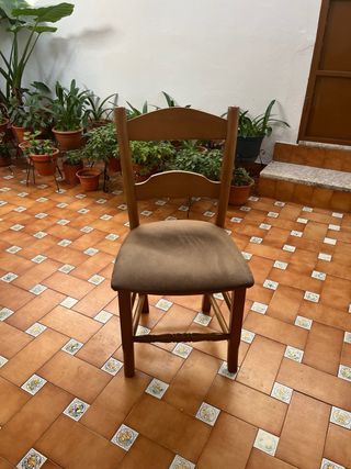 Juego de 3 sillas de comedor de madera