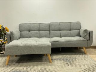 REBAJA TOTAL Sofá 3 Plazas con Puff Movible