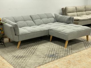 REBAJA TOTAL Sofá 3 Plazas con Puff Movible