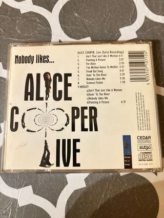 CD Alice Cooper - Nobody Likes... Alice Cooper Liv