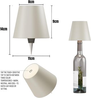 2 Lámparas LED Botella Recargables