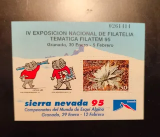 Sello Filatelia Temática Filatem 95 Granada