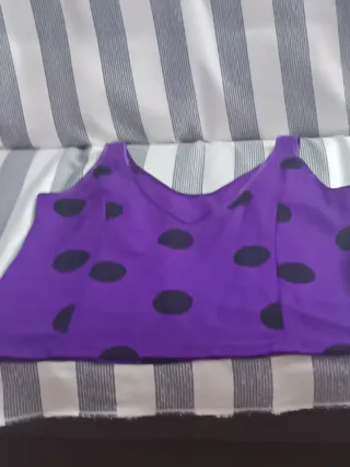 Conjunto Flamenca 2 Piezas Lunares Morado