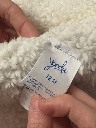 Chaqueta borreguito azul 12 meses