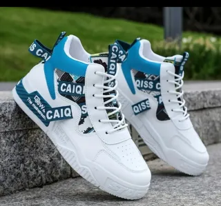 Zapatillas deportivas CAIQI blancas y azules