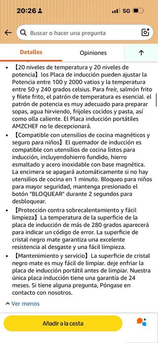 Placa de inducción portátil AMZCHEF