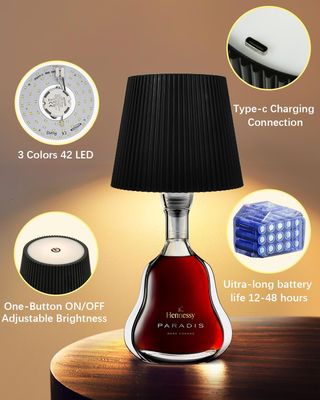 Lámpara Botella LED Inalámbrica 2 Unidades