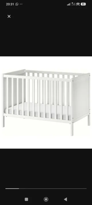 Cuna Ikea sundvik + colchón muelles a estrenar