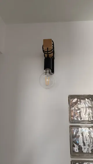 Lámparas de pared moderna madera y metal x4