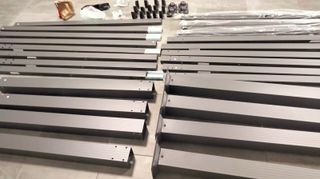 Pérgola Exterior Beige y Gris