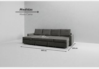 Sofá cama LA SIESTA panorámico beige