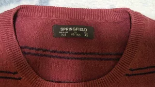 Jersey Springfield Rayas Rojas Talla XL