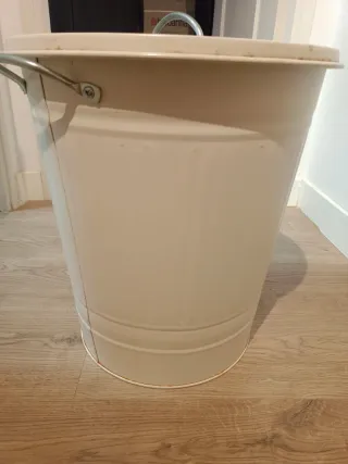 Cubo basura Ikea Knodd 40L Metal Blanco