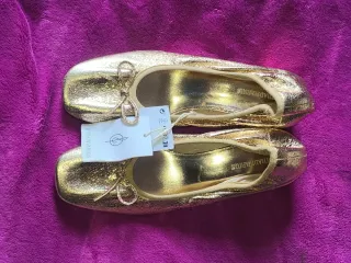 Bailarinas Stradivarius Doradas Talla 38