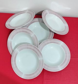 6 Platos Hondos Porcelana