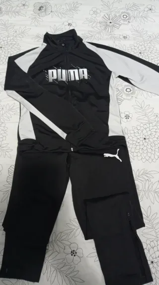 Chándal Puma Negro y Blanco