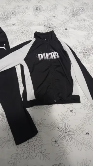 Chándal Puma Negro y Blanco