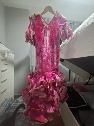 Traje Gitana Niña Rosa Flores