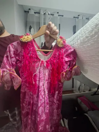 Traje Gitana Niña Rosa Flores