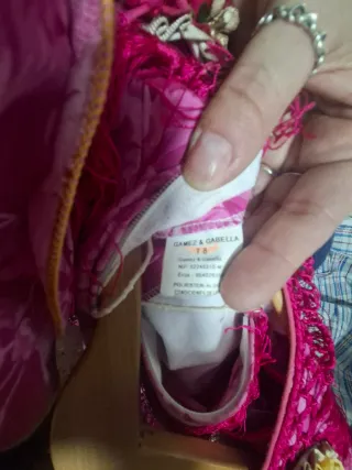 Traje Gitana Niña Rosa Flores