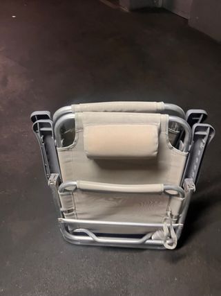 2 Sillas Playa Camping Beige/Gris