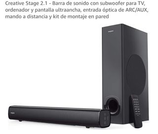 Creative Stage 2.1 Barra Sonido + Subwoofer