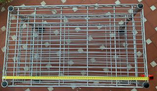 Estantería de acero inoxidable -Dos baldas-Ruedas