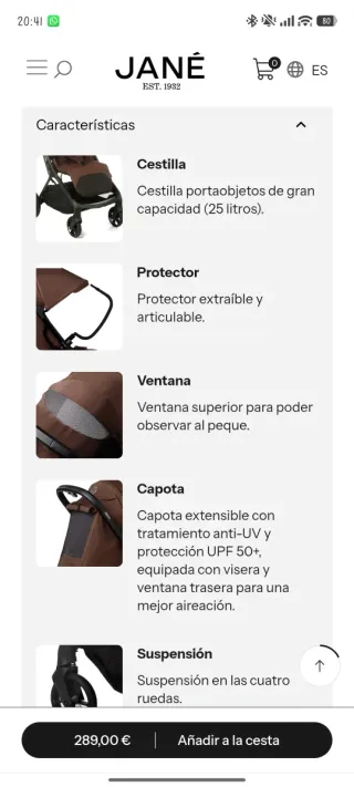 Silla de paseo Jané Akira