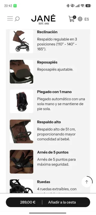 Silla de paseo Jané Akira