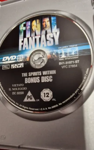 Final Fantasy La Fuerza Interior DVD