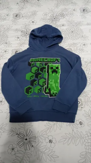 Sudadera Minecraft Creeper Azul