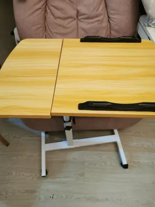 Mesa auxiliar madera y metal