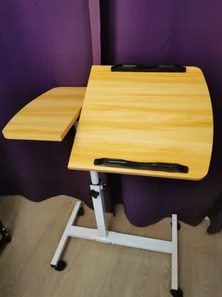 Mesa auxiliar madera y metal
