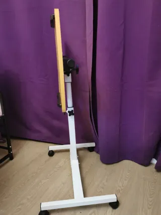 Mesa auxiliar madera y metal