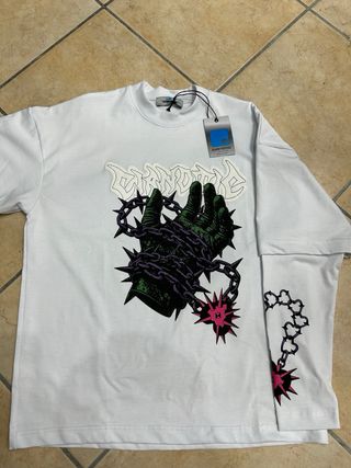 maglia streetwear doppia manica stampa grafica
