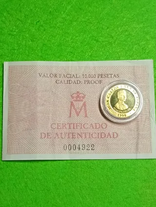 Oro. 999 Moneda 10000 PTAS Barcelona 92 Olimpiada