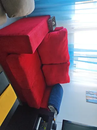 Sofá 2 plazas rojo 120x160