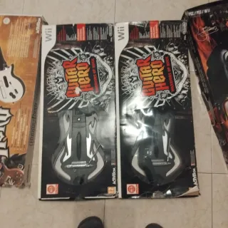 Lote guitar hero rock band mad catz nintendo wii